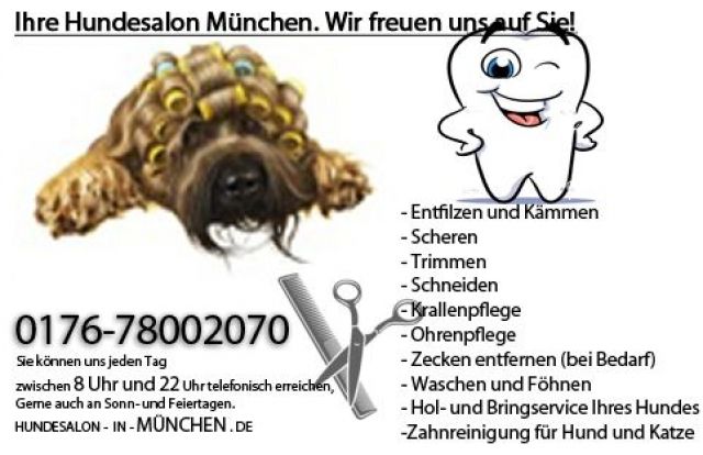 Hundefriseur, Hundesalon, Hundepflege, Hundecoiffeur - München - Hunde Zubehoer - München