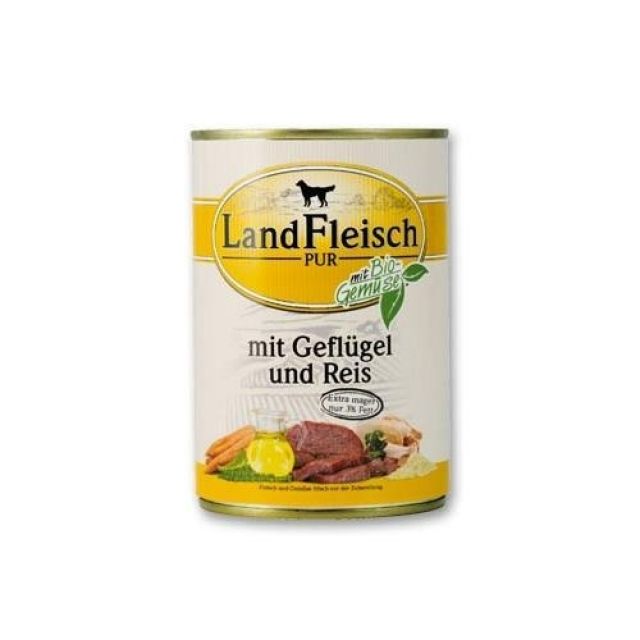 LandFleisch Hundefutter 400 g Dose - Hunde Zubehoer - Bruckmühl